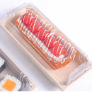 50pcs Eco-Friendly Sushi Box Rectangular Biodegradable Lunch Packaging Plate - 22 cm x 13.9 cm x 4.5 cm