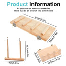 Wooden Parrot Platform Ladder Swing Toy 3 Piece Set Natural Wood Non Toxic
