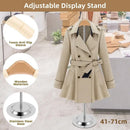 1-Piece Beige Adjustable T-Shaped Garment Display Stand