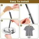 1-Piece Beige Adjustable T-Shaped Garment Display Stand