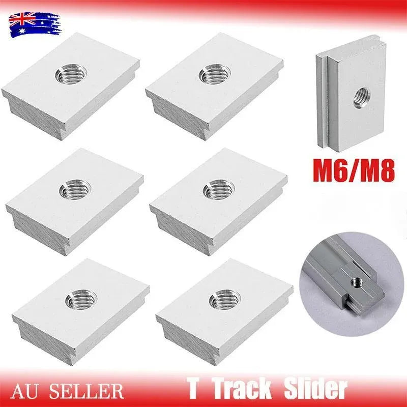 T Track T-Slot Slider Miter Aluminium Alloy Jig Tool Woodworking Set - 5PCS(M6)