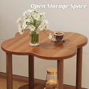 Retro Small Table Living Room Decor Compact Side Table for Coffee Books