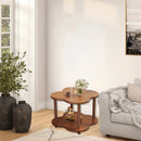 Retro Small Table Living Room Decor Compact Side Table for Coffee Books