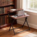 Double Layer Foldable Desk Sturdy Frame Heavy Duty for Home Office