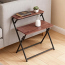 Double Layer Foldable Desk Sturdy Frame Heavy Duty for Home Office
