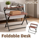 Double Layer Foldable Desk Sturdy Frame Heavy Duty for Home Office