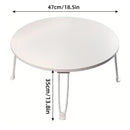 Small Foldable Computer Desk Portable Bed Table Round Home Office Laptop Stand
