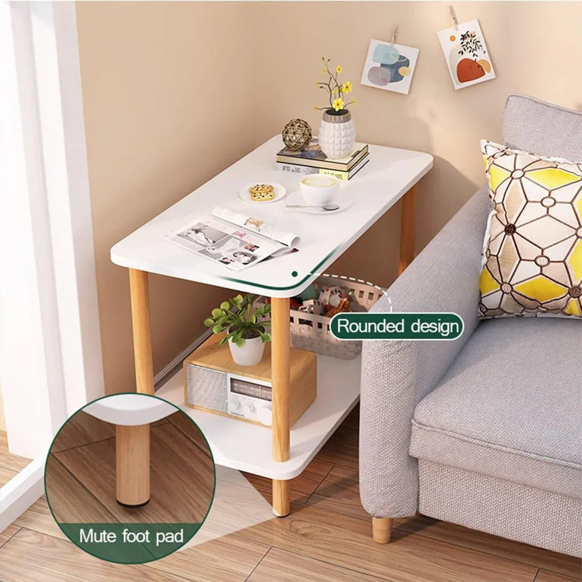 Sofa Coffee Table Household Storage Rack Living Room Furniture Shelf Organizer