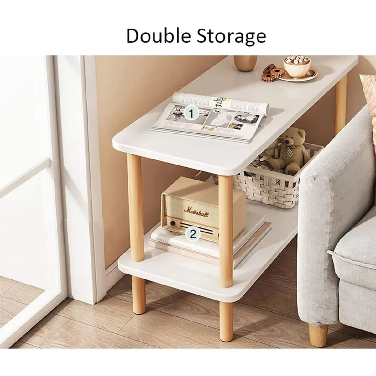Sofa Coffee Table Household Storage Rack Living Room Furniture Shelf Organizer