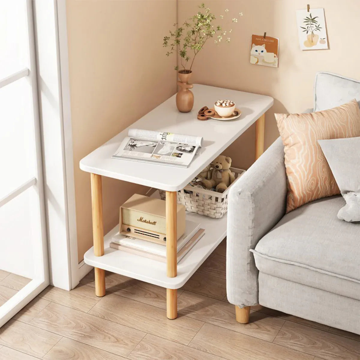 Sofa Coffee Table Household Storage Rack Living Room Furniture Shelf Organizer