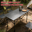 Folding Outdoor Camping Table Portable Aluminium Top Picnic Beach Garden