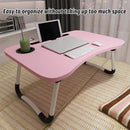 Folding Bed Desk Floor Computer Small Table Portable Adjustable Sturdy Durable