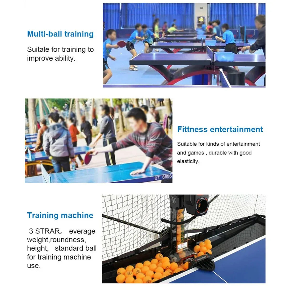 Table Tennis Balls 100pcs 40mm Training Ping Pong Balls High Bounce