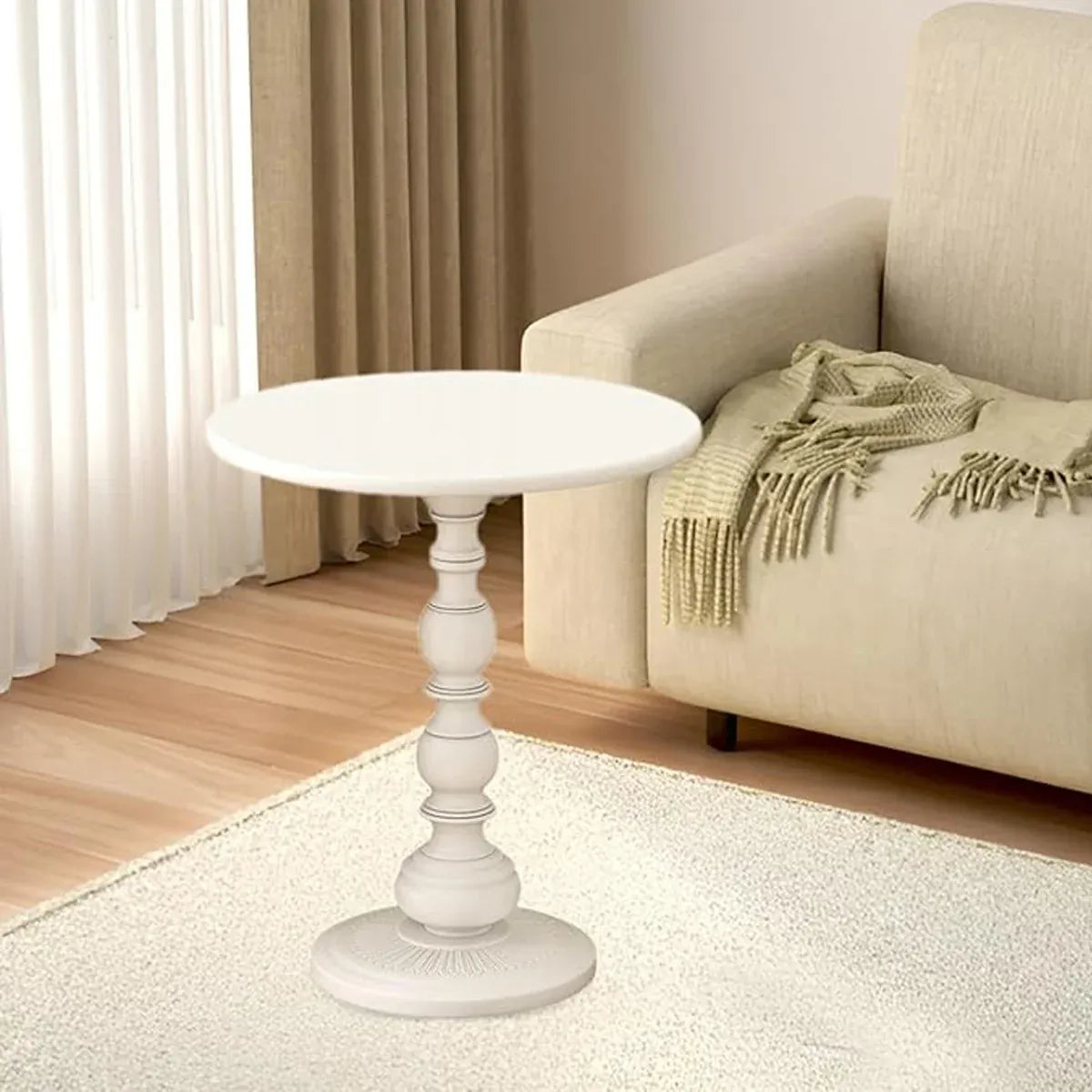 Nordic Retro Wrought Iron Small Round Coffee Table For Living Room Sofa Side
