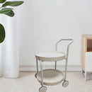 Movable Side Tea Table Armrest Double-Layer Storage For Family Sofa Cart Shelf