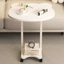 Moveable Side Table Rolling Wheels Sturdy For Sofa Bedside Living Room Use