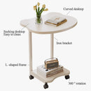 Moveable Side Table Rolling Wheels Sturdy For Sofa Bedside Living Room Use