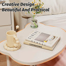 Moveable Side Table Rolling Wheels Sturdy For Sofa Bedside Living Room Use