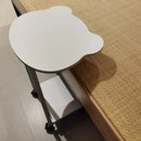 Moveable Side Table Rolling Wheels Sturdy For Sofa Bedside Living Room Use