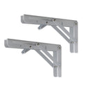 Traderight Table Bracket Folding Stainless Steel 150KG Wall Shelf Bench 2PCS - Black 20in