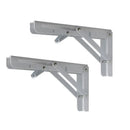 Traderight Table Bracket Folding Stainless Steel 150KG Wall Shelf Bench 2PCS - White 20in