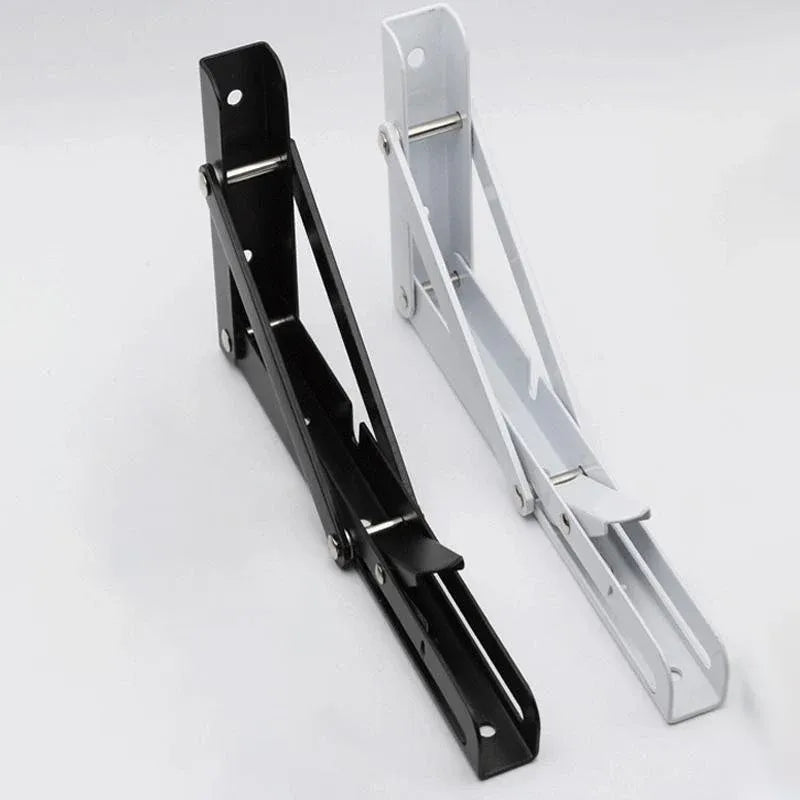 Traderight Table Bracket Folding Stainless Steel 150KG Wall Shelf Bench 2PCS - White 20in