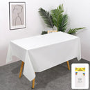 10pcs PEVA Rectangle Tablecloths Solid Colour Waterproof Party Table Covers - Black