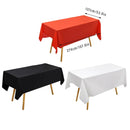 10pcs PEVA Rectangle Tablecloths Solid Colour Waterproof Party Table Covers - Red