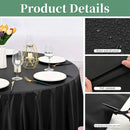 10pcs Round Tablecloth Solid Color Waterproof PEVA Table Cover 213cm Diameter - Red