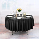 10pcs Round Tablecloth Solid Color Waterproof PEVA Table Cover 213cm Diameter - White
