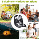 10/20PCS Camping Cutlery Set Outdoor Picnic Utensils Plates Spoons Forks Knives - Red-2 People