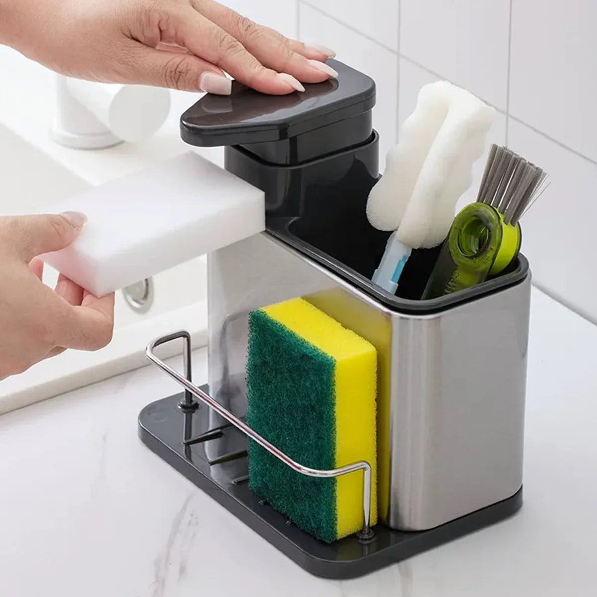 Stainless Steel Multi Function Chopstick Holder Kitchen Utensil Organizer Rack