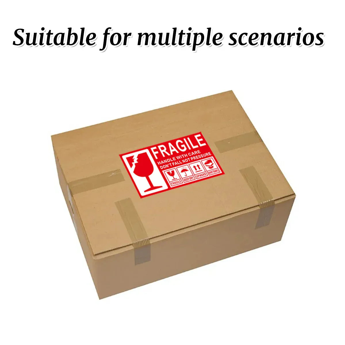 Fragile Warning Self Adhesive Sticker For Express Shipping Courier Alert Use - 9×5cm