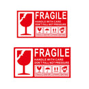 Fragile Warning Self Adhesive Sticker For Express Shipping Courier Alert Use - 15×9cm