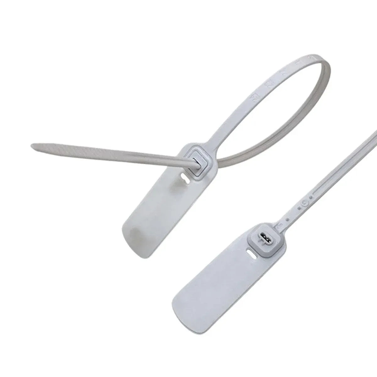 100pcs Plastic Seal Security Tags Plastic Label Tabs Ties for Luggage Bags - White-400mm