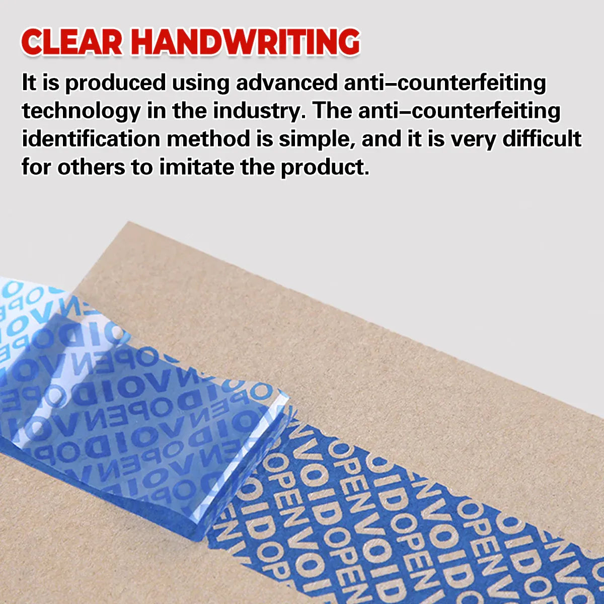 Blue VOID Tamper Evident Sealing Tape for Cartons Documents and Parcels - 4cm