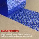 Blue VOID Tamper Evident Sealing Tape for Cartons Documents and Parcels - 4cm