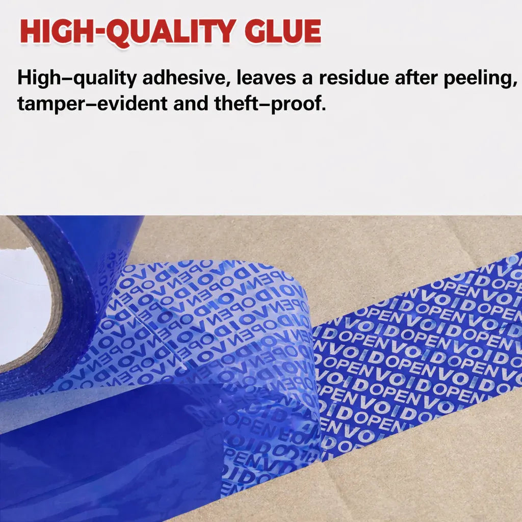 Blue VOID Tamper Evident Sealing Tape for Cartons Documents and Parcels - 4cm