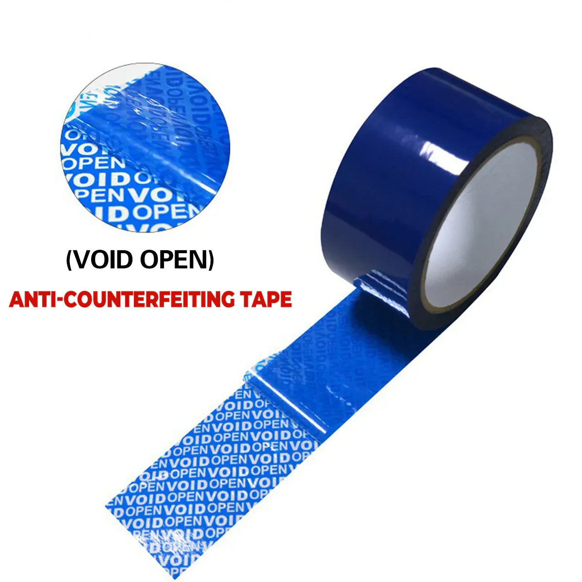 Blue VOID Tamper Evident Sealing Tape for Cartons Documents and Parcels - 4cm