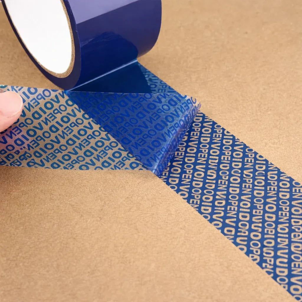 Blue VOID Tamper Evident Sealing Tape for Cartons Documents and Parcels - 4cm