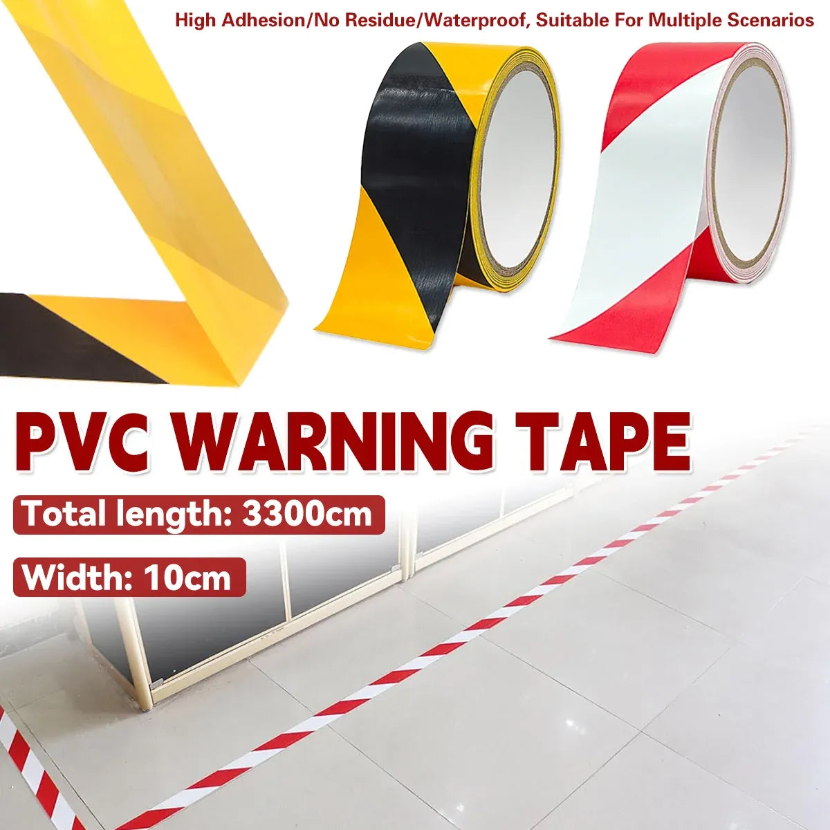 PVC Warning Tape Waterproof High Adhesion for Floor Marking