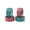 5pcs Cute Personality Packing Sealing Tape Adhesive Heart Design Colourful Glue - Pink