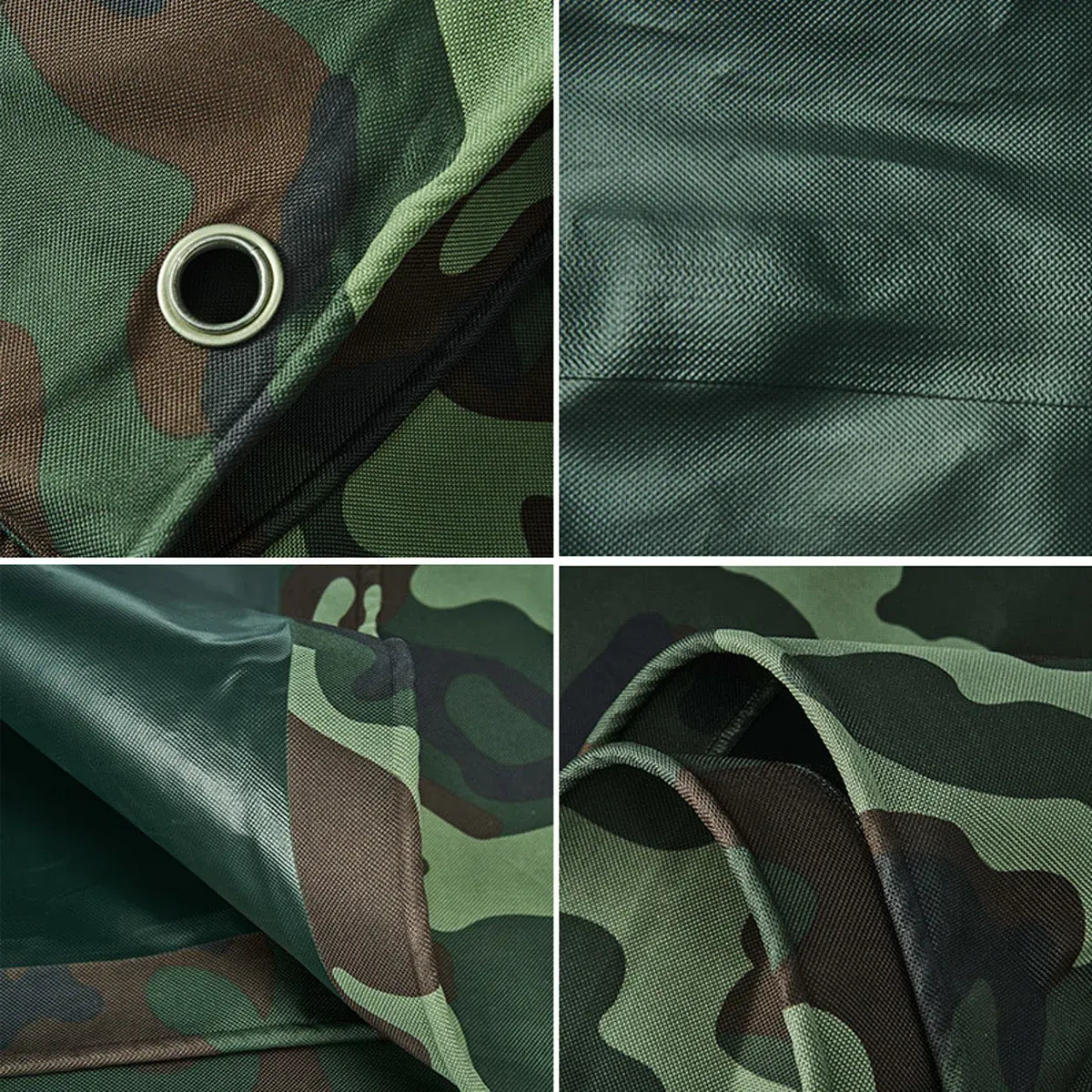 Camouflage Tarpaulin Tarp Cover Outdoor Rainproof Ground Sheet Heavy - 3x3m