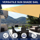 Outdoor Breathable Shade Sail Canopy Triangle Square Patio Garden Sun Shade - 2*4m（Rectangular）
