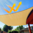 Outdoor Breathable Shade Sail Canopy Triangle Square Patio Garden Sun Shade - 2*4m（Rectangular）
