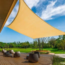 Outdoor Breathable Shade Sail Canopy Triangle Square Patio Garden Sun Shade - 2*4m（Rectangular）