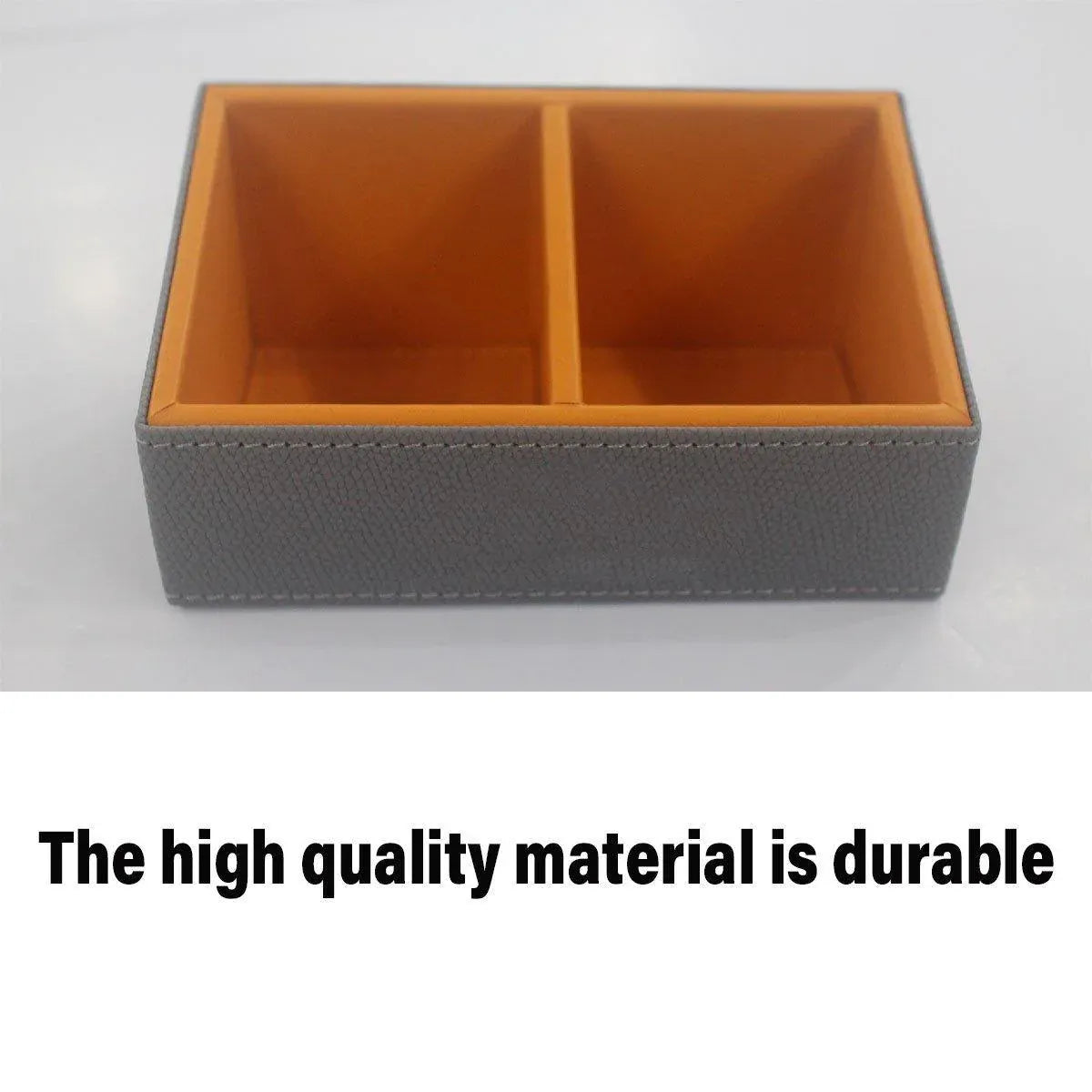 Beveled Double Compartment Tea Caddy Hotel Room Organizer for Sugar Tea Bags