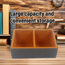 Beveled Double Compartment Tea Caddy Hotel Room Organizer for Sugar Tea Bags