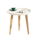 Simple Round Side Table Coffee Table for Living Room Sofa Side Space Saving