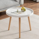 Simple Round Side Table Coffee Table for Living Room Sofa Side Space Saving